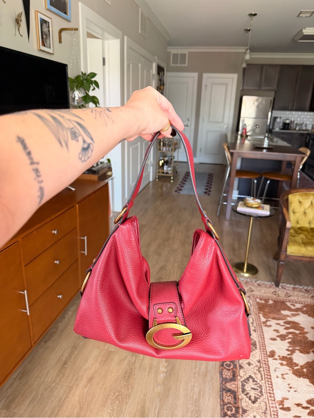 Guess Camden Shoulder Bag Red